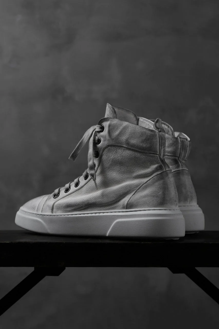 masnada SNEAKERS ALTA HIGH TOP / PELLE BUFALO (DIRTY WHITE) - Image 8