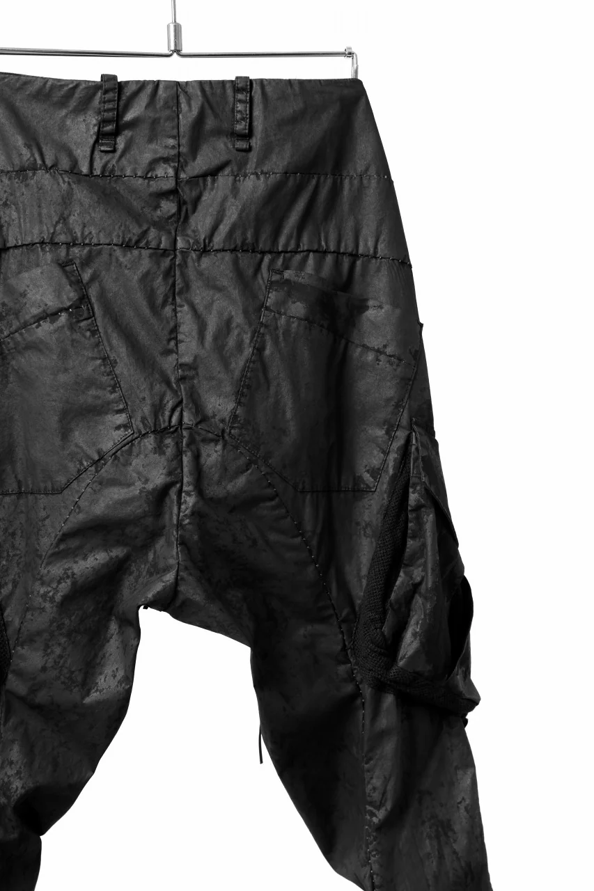 masnada VENTILATED BAGGY COMBAT PANTS / STRETCH PAPER POPELINE (SMEARED BLACK) - Image 22