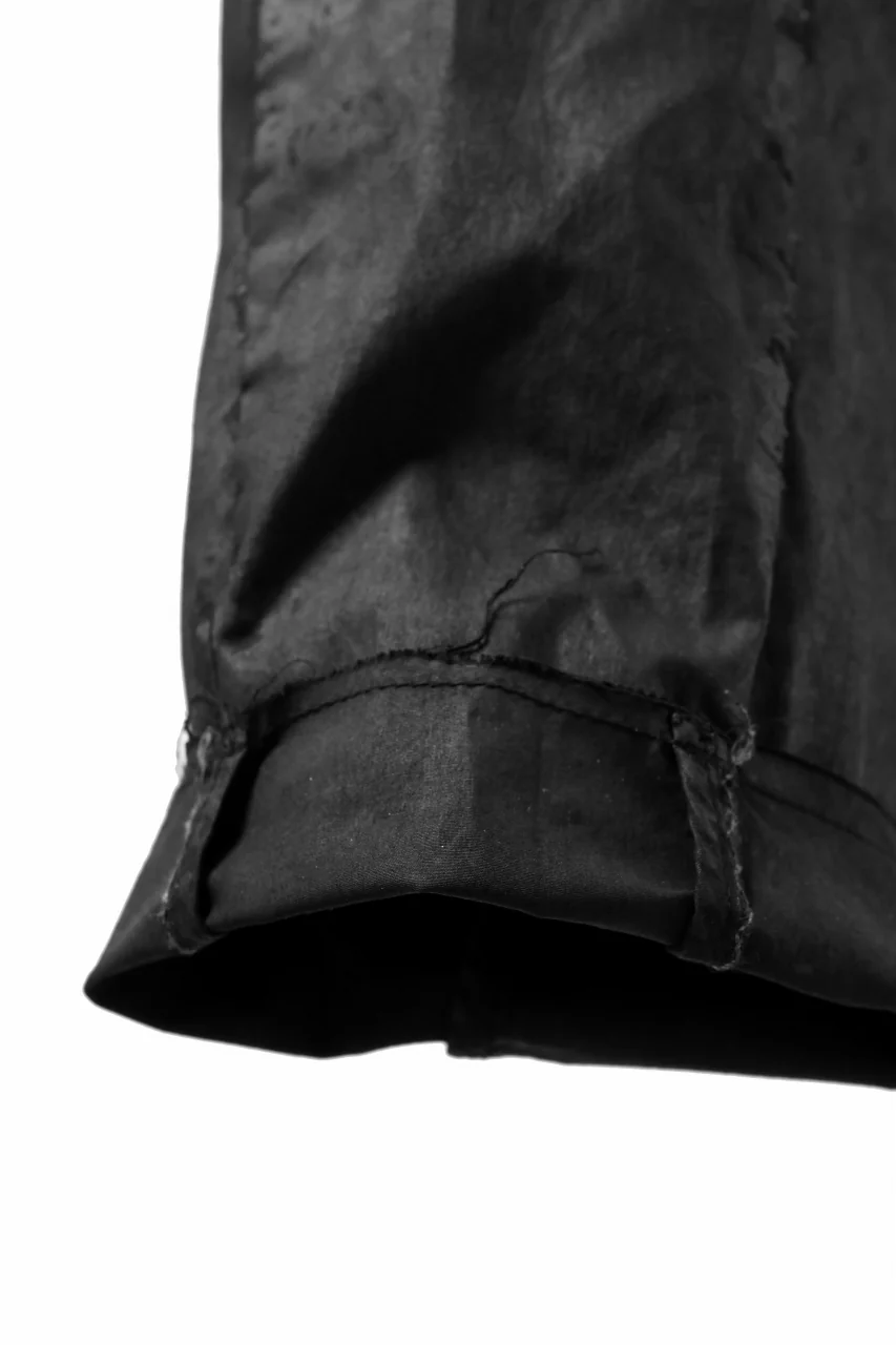masnada VENTILATED BAGGY COMBAT PANTS / STRETCH PAPER POPELINE (SMEARED BLACK) - Image 27