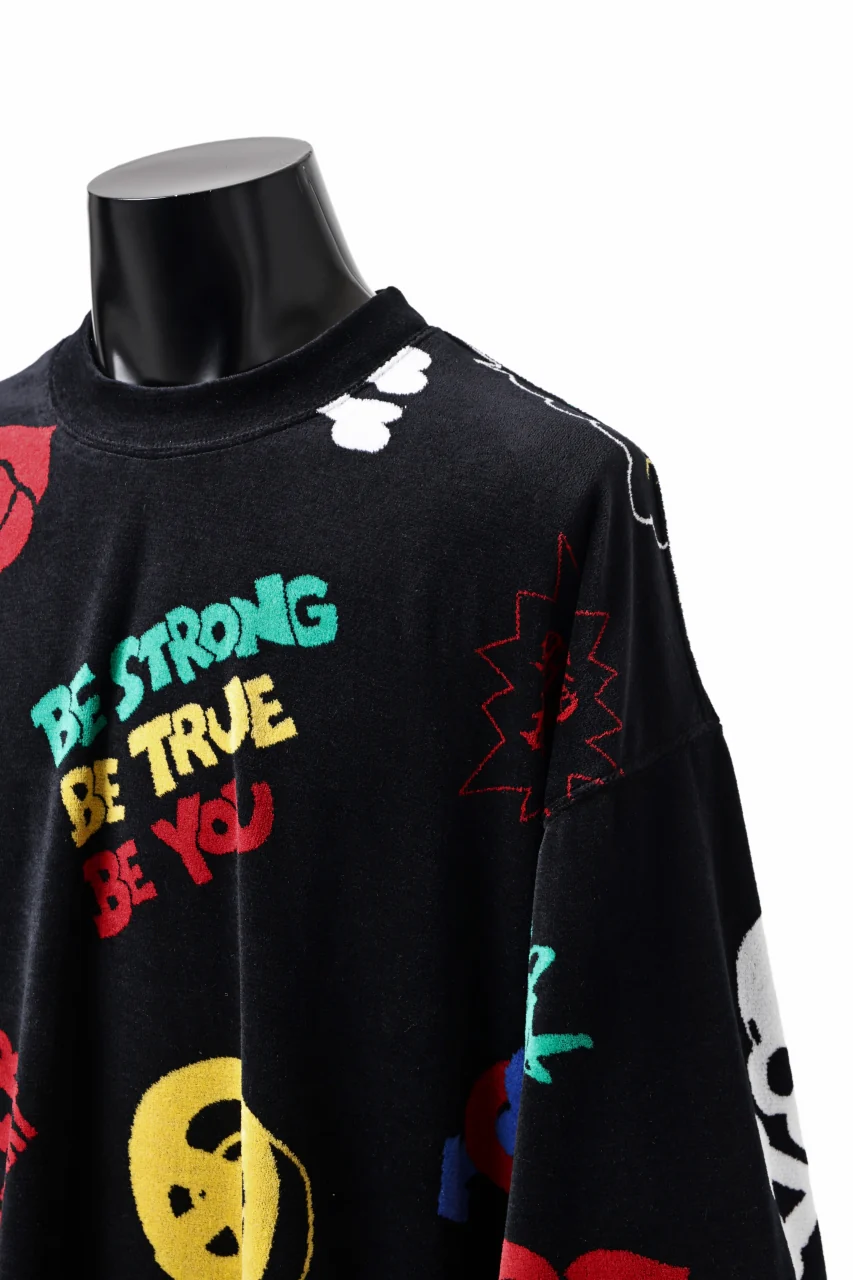 mastermind JAPAN ALL-OVER DESIGN VELOUR TEE / BOXY FIT (MULTI) - Image 10