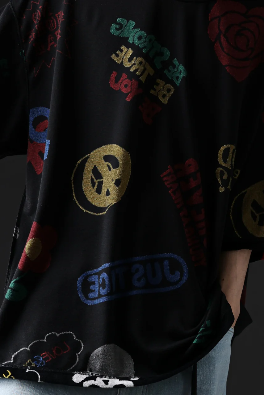 mastermind JAPAN ALL-OVER DESIGN VELOUR TEE / BOXY FIT (MULTI) - Image 37
