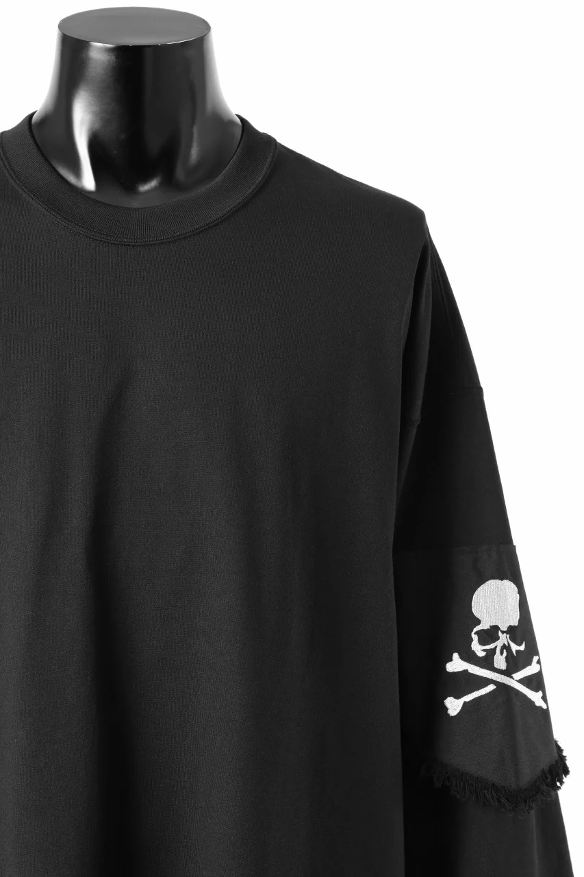 mastermind JAPAN BANDANA LS TEE / BOXY FIT (BLACK x BLACK) - Image 6