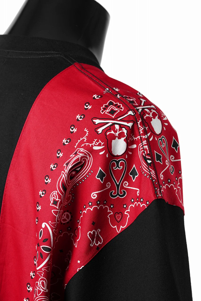 mastermind JAPAN BANDANA SS TEE / BOXY FIT (BLACK x RED) - Image 8