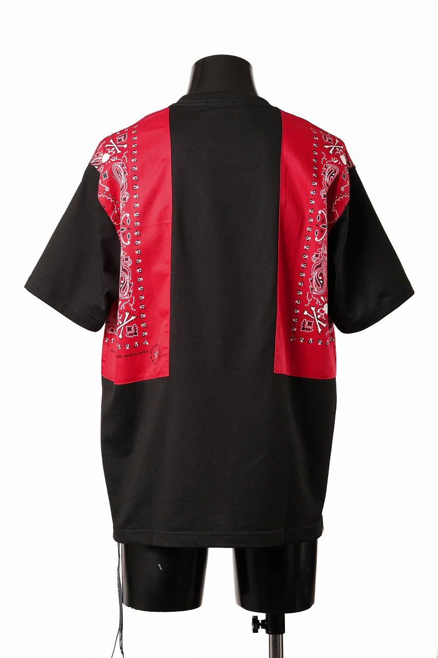 mastermind JAPAN BANDANA SS TEE / REGULAR FIT (BLACK x RED) - Image 5