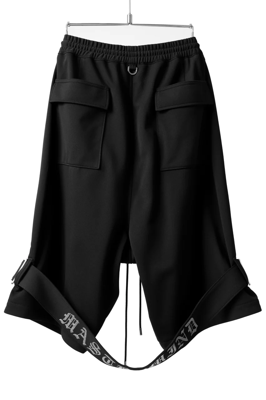 mastermind JAPAN BONDAGE SHORT PANTS / HIGH END JERSEY (BLACK) - Image 3