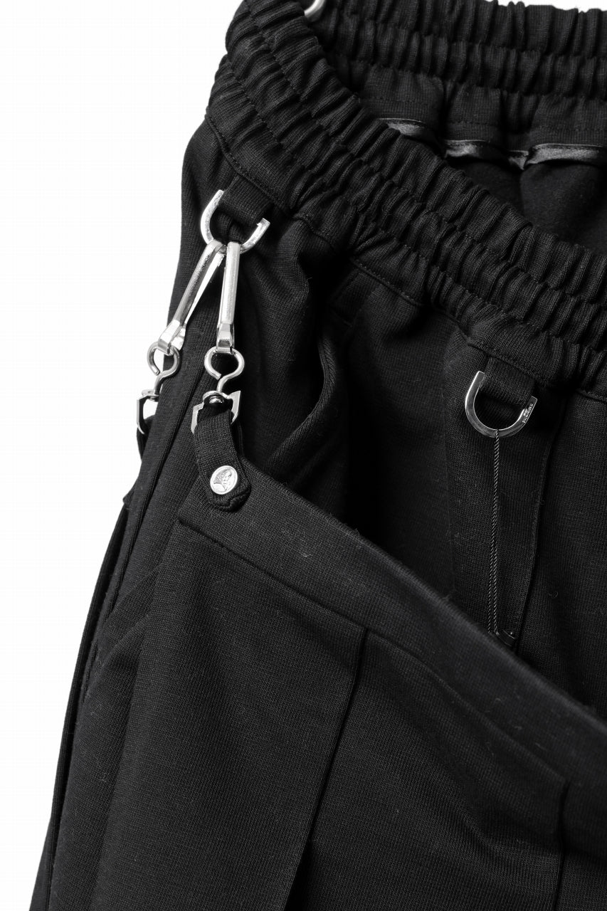 mastermind JAPAN BONDAGE SLIM TROUSERS / MEDIUM C-JERSEY STRETCH (BLACK) - Image 10