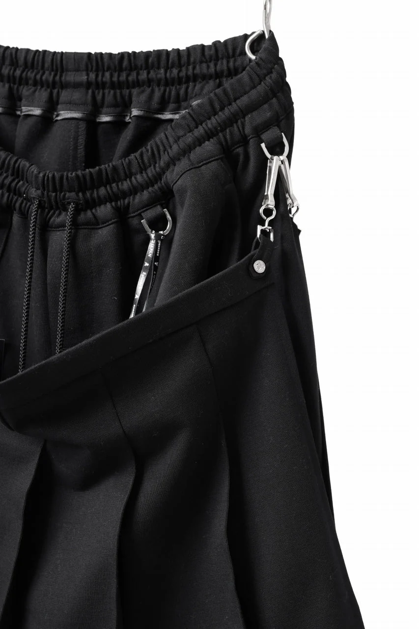 mastermind JAPAN BONDAGE SLIM TROUSERS / MEDIUM C-JERSEY STRETCH (BLACK) - Image 11