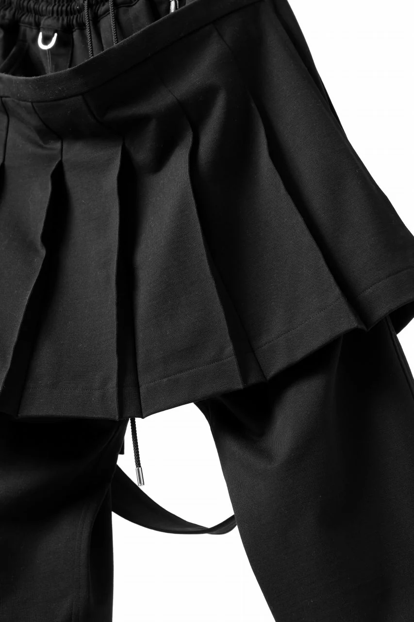 mastermind JAPAN BONDAGE SLIM TROUSERS / MEDIUM C-JERSEY STRETCH (BLACK) - Image 12