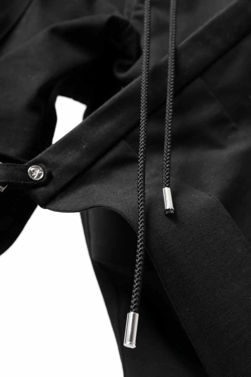 mastermind JAPAN BONDAGE SLIM TROUSERS / MEDIUM C-JERSEY STRETCH (BLACK) - Image 15