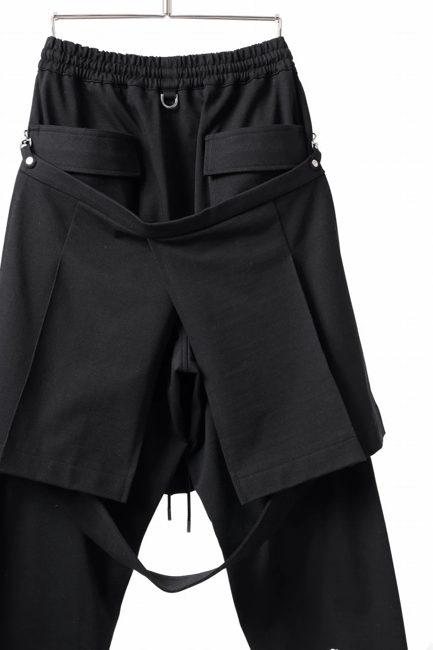 mastermind JAPAN BONDAGE SLIM TROUSERS / MEDIUM C-JERSEY STRETCH (BLACK) - Image 22