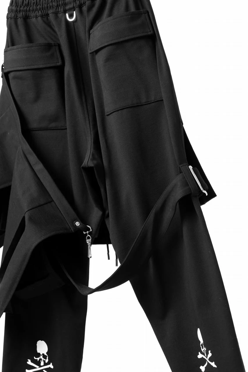 mastermind JAPAN BONDAGE SLIM TROUSERS / MEDIUM C-JERSEY STRETCH (BLACK) - Image 26