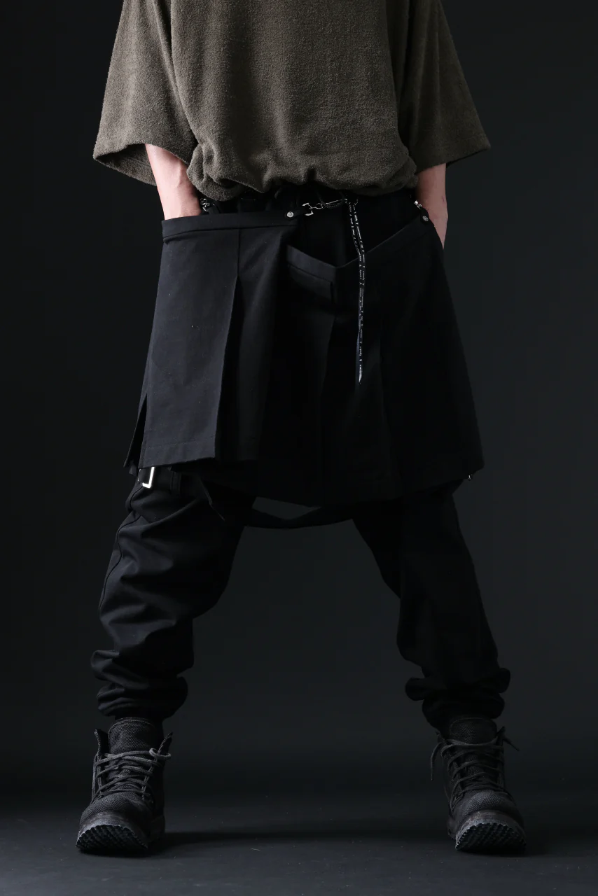 mastermind JAPAN BONDAGE SLIM TROUSERS / MEDIUM C-JERSEY STRETCH (BLACK) - Image 40