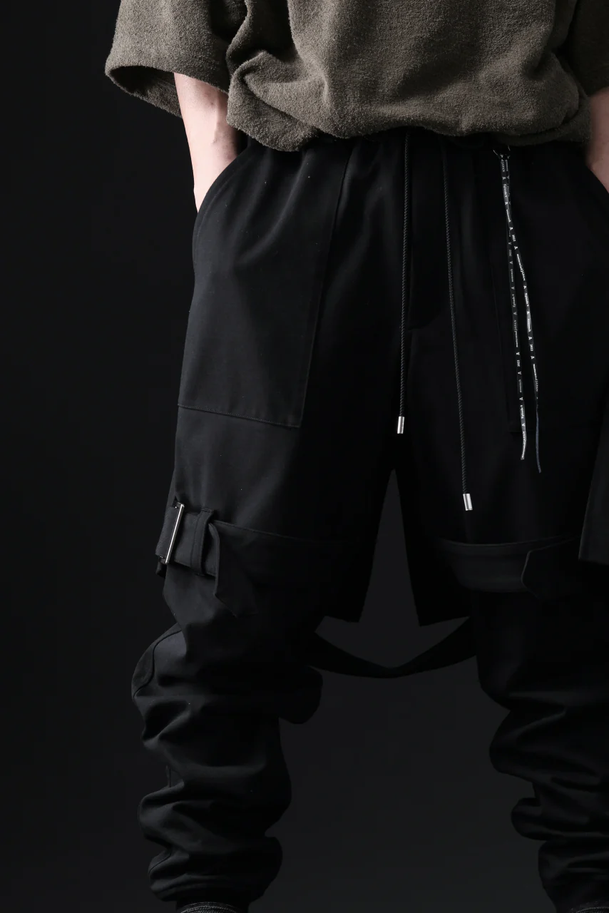 mastermind JAPAN BONDAGE SLIM TROUSERS / MEDIUM C-JERSEY STRETCH (BLACK) - Image 41
