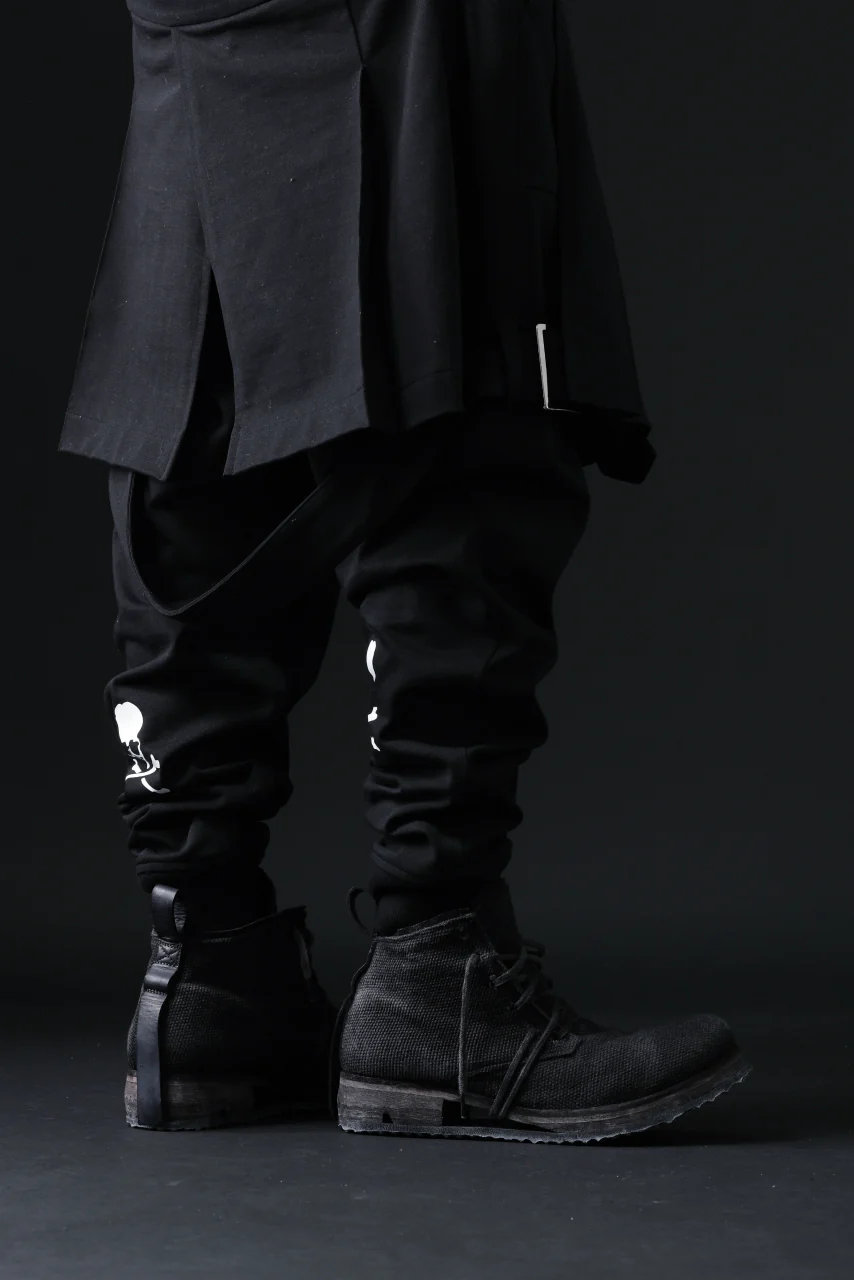 mastermind JAPAN BONDAGE SLIM TROUSERS / MEDIUM C-JERSEY STRETCH (BLACK) - Image 42