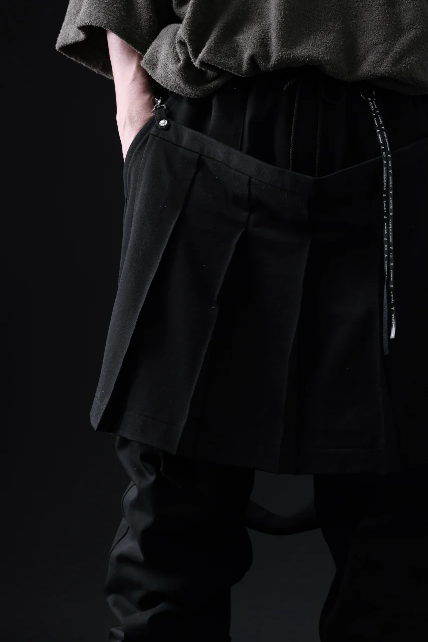 mastermind JAPAN BONDAGE SLIM TROUSERS / MEDIUM C-JERSEY STRETCH (BLACK) - Image 44
