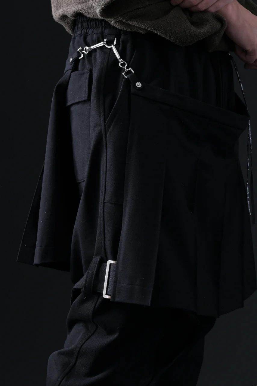 mastermind JAPAN BONDAGE SLIM TROUSERS / MEDIUM C-JERSEY STRETCH (BLACK) - Image 45