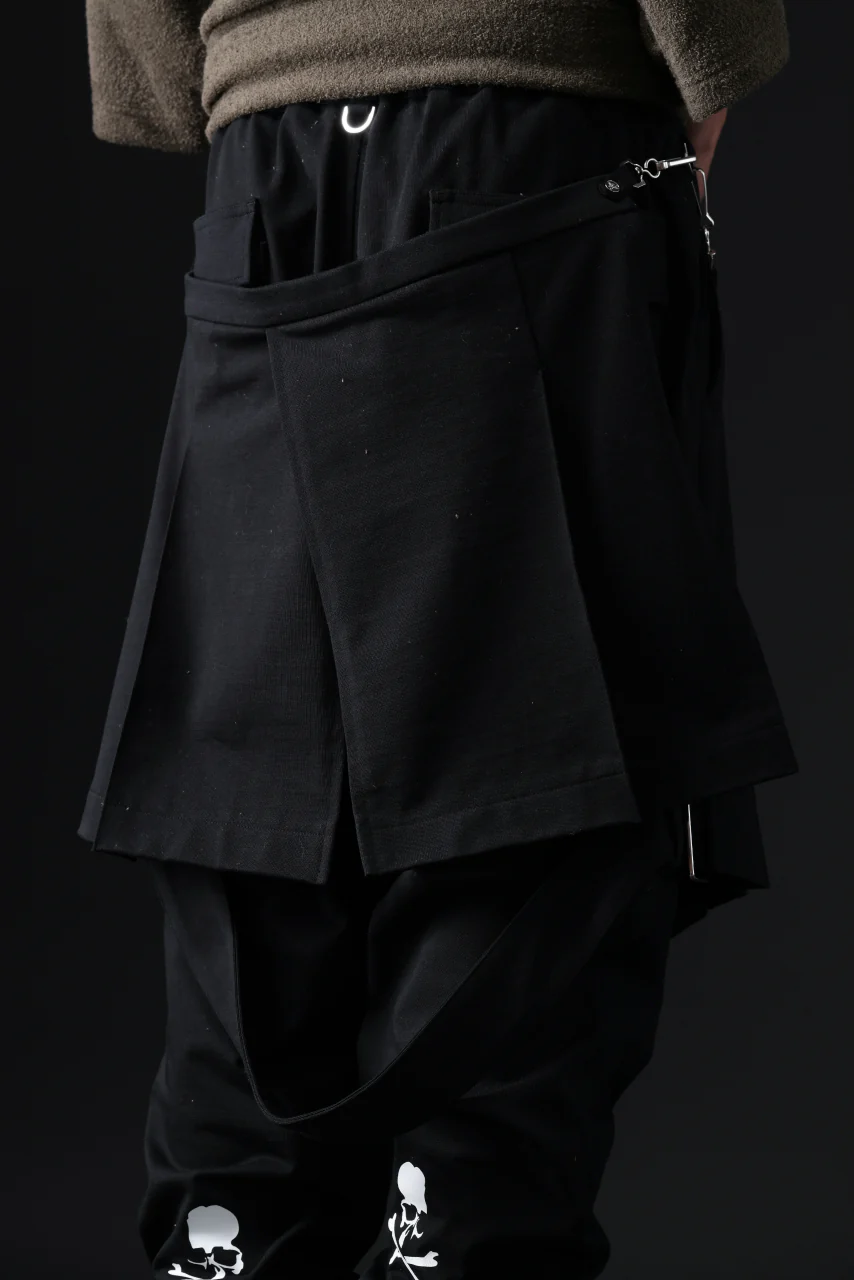 mastermind JAPAN BONDAGE SLIM TROUSERS / MEDIUM C-JERSEY STRETCH (BLACK) - Image 46