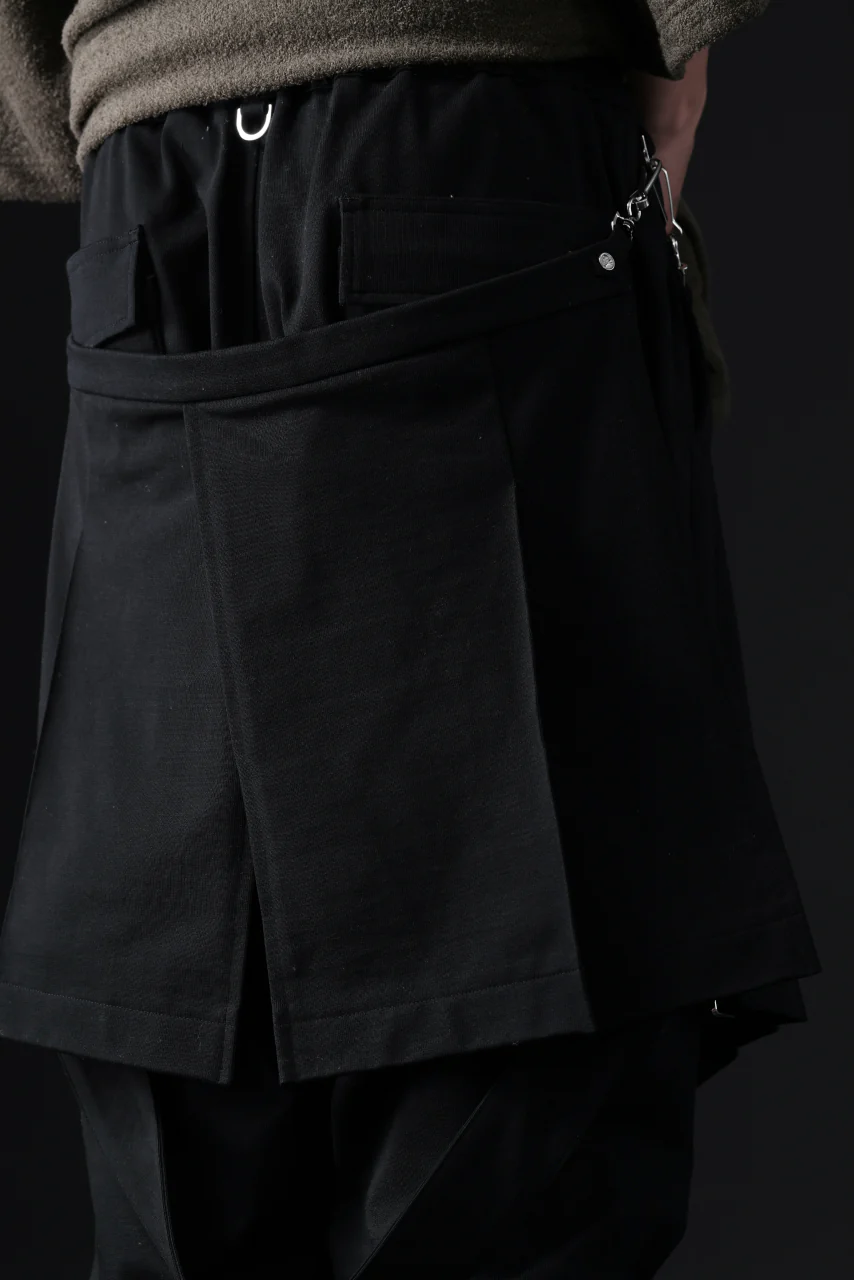 mastermind JAPAN BONDAGE SLIM TROUSERS / MEDIUM C-JERSEY STRETCH (BLACK) - Image 47