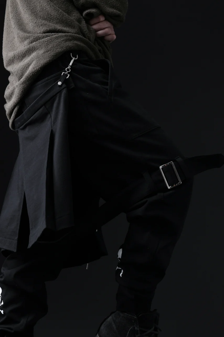 mastermind JAPAN BONDAGE SLIM TROUSERS / MEDIUM C-JERSEY STRETCH (BLACK) - Image 51