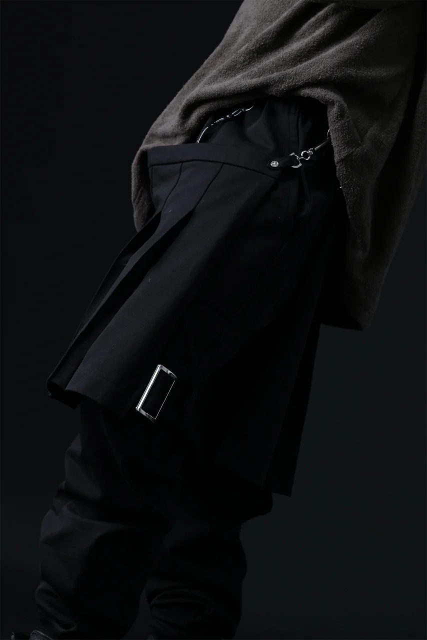 mastermind JAPAN BONDAGE SLIM TROUSERS / MEDIUM C-JERSEY STRETCH (BLACK) - Image 52