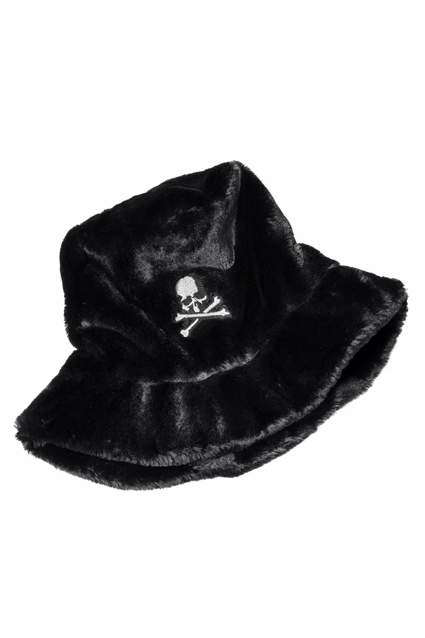 mastermind JAPAN BUCKET HAT / FAUX FIR (BLACK) - Image 5