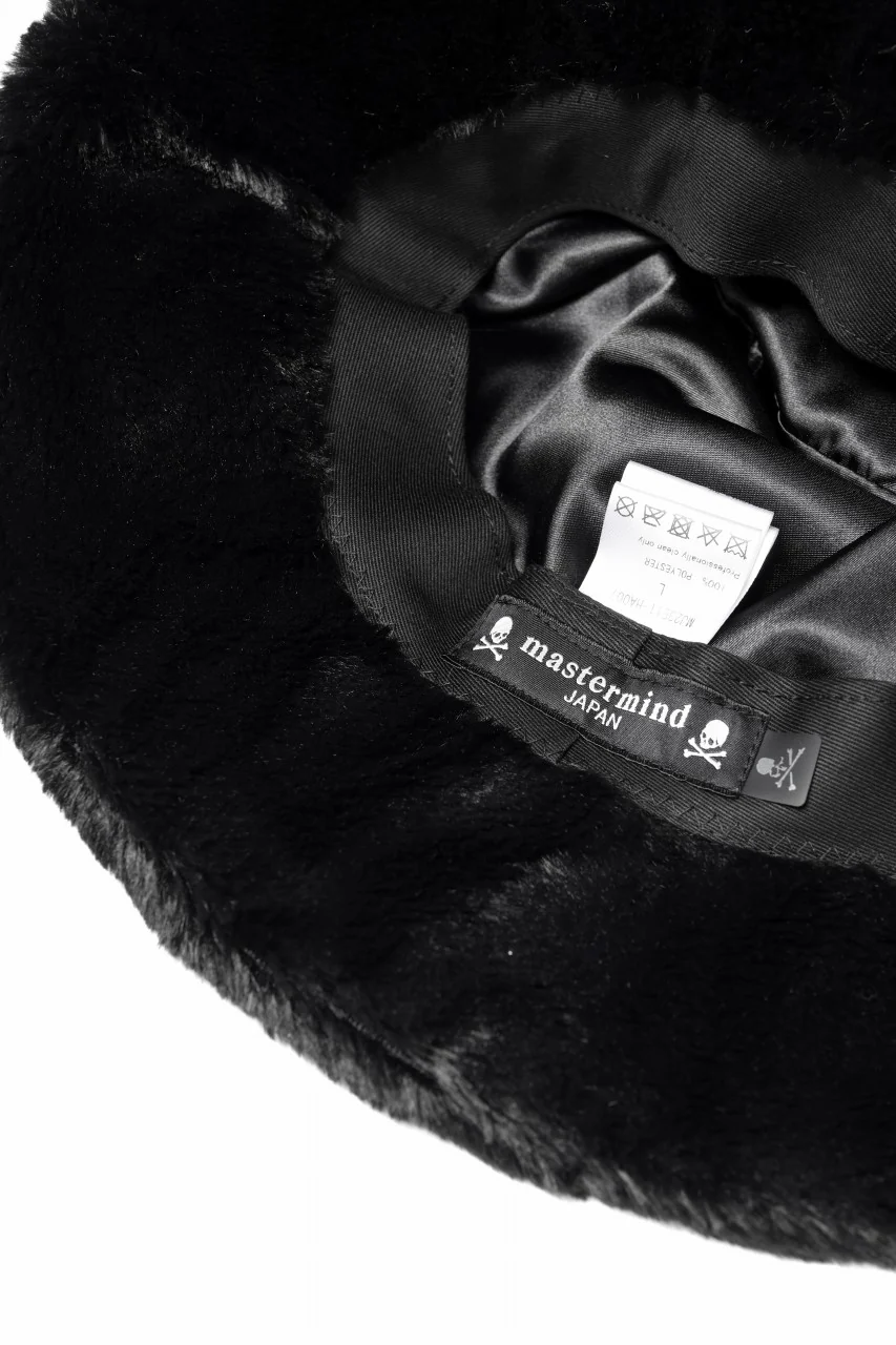 mastermind JAPAN BUCKET HAT / FAUX FIR (BLACK) - Image 7