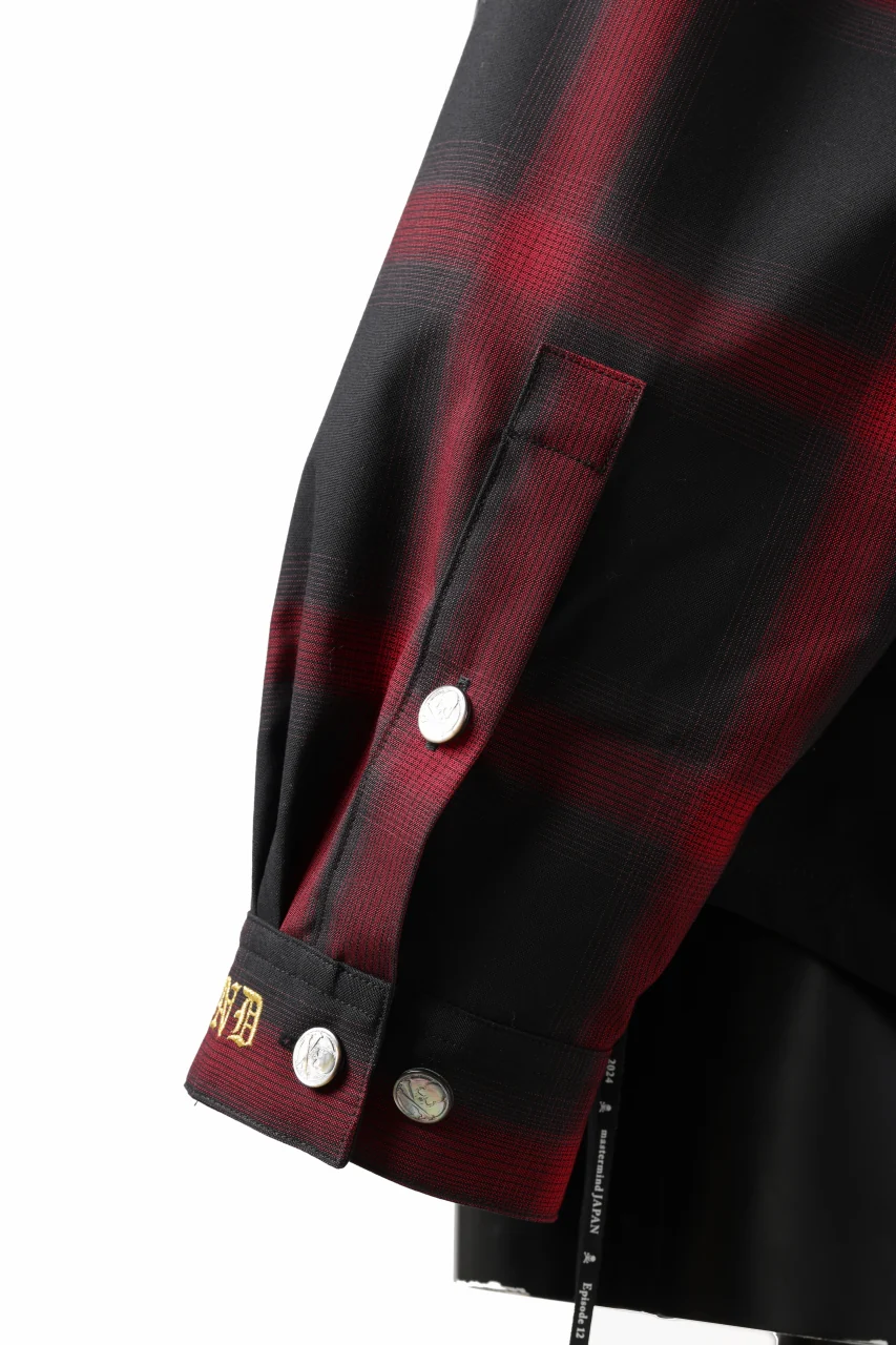 mastermind JAPAN COMBINED CHECK LS TOPS (BLACK x RED CHECK) - Image 13