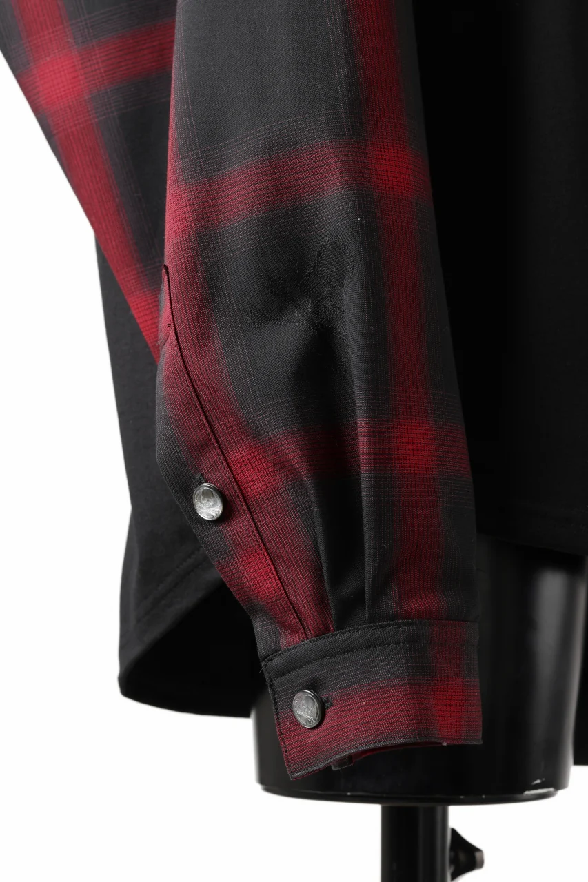 mastermind JAPAN COMBINED CHECK LS TOPS (BLACK x RED CHECK) - Image 15