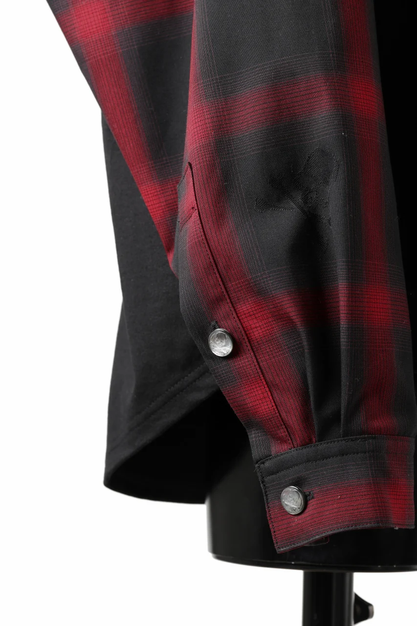mastermind JAPAN COMBINED CHECK LS TOPS (BLACK x RED CHECK) - Image 16