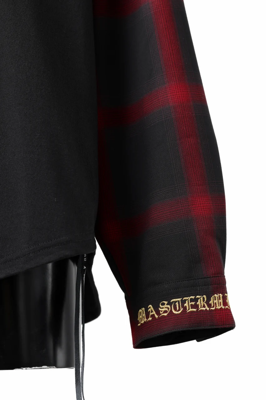mastermind JAPAN COMBINED CHECK LS TOPS (BLACK x RED CHECK) - Image 8