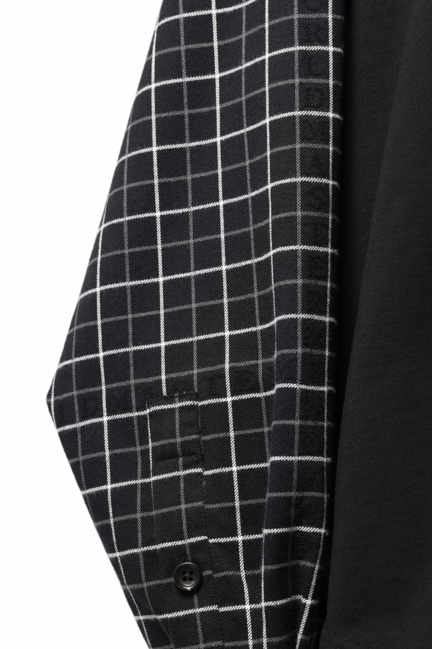 mastermind JAPAN DOCKING OVER TOPS / BOXY FIT (BLACK x BLACK PLAID) - Image 10