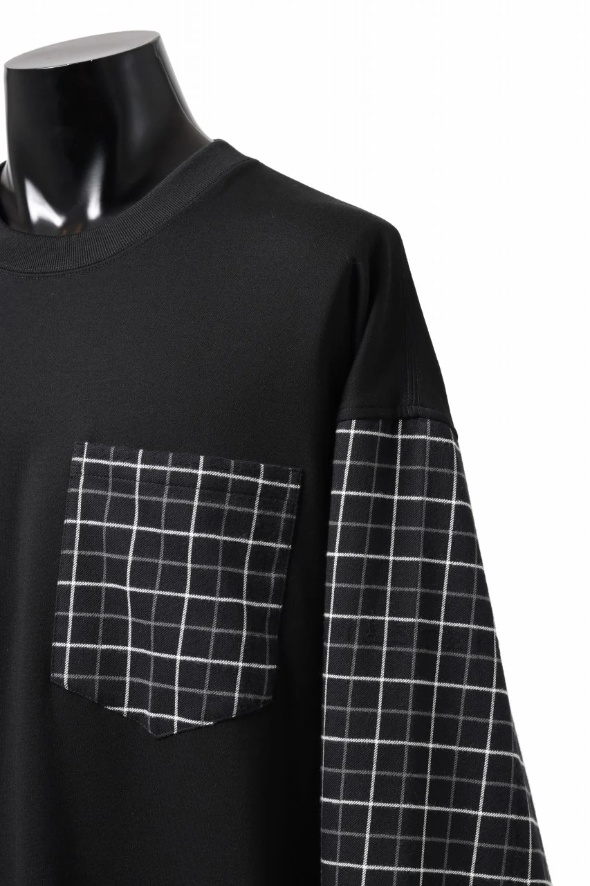 mastermind JAPAN DOCKING OVER TOPS / BOXY FIT (BLACK x BLACK PLAID) - Image 12