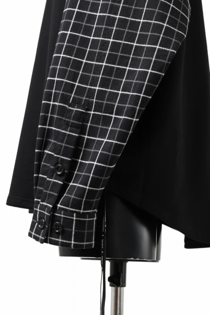 mastermind JAPAN DOCKING OVER TOPS / BOXY FIT (BLACK x BLACK PLAID) - Image 15