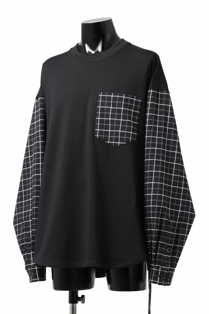 mastermind JAPAN DOCKING OVER TOPS / BOXY FIT (BLACK x BLACK PLAID) - Image 2