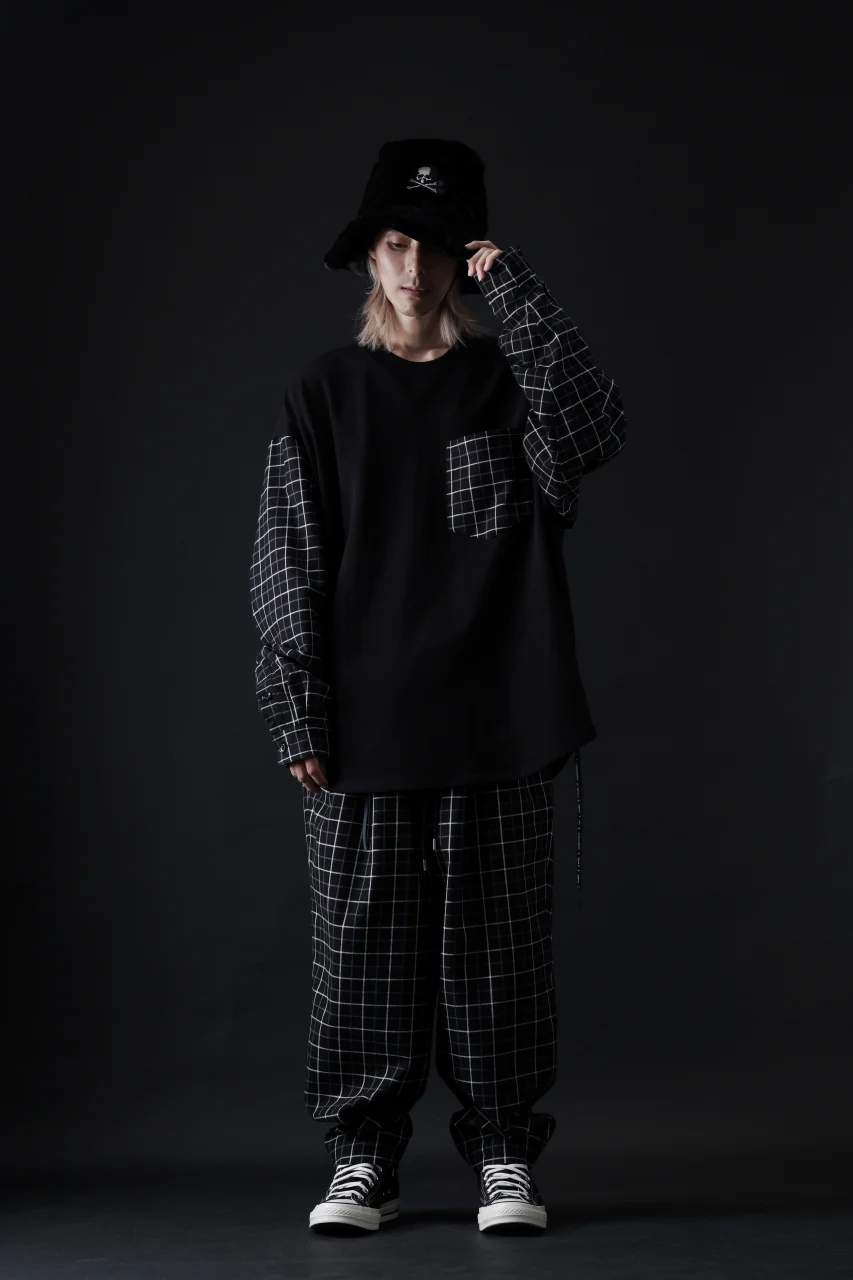 mastermind JAPAN DOCKING OVER TOPS / BOXY FIT (BLACK x BLACK PLAID) - Image 23