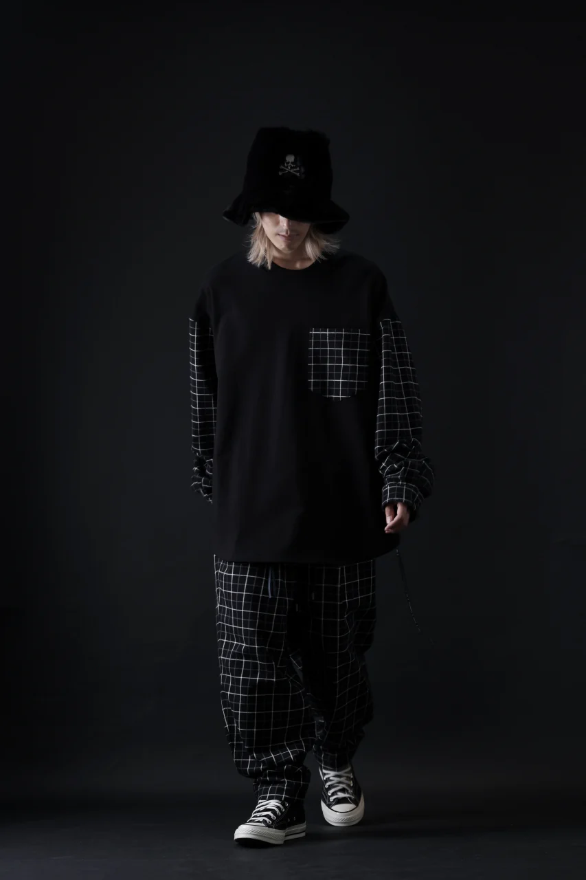 mastermind JAPAN DOCKING OVER TOPS / BOXY FIT (BLACK x BLACK PLAID) - Image 25