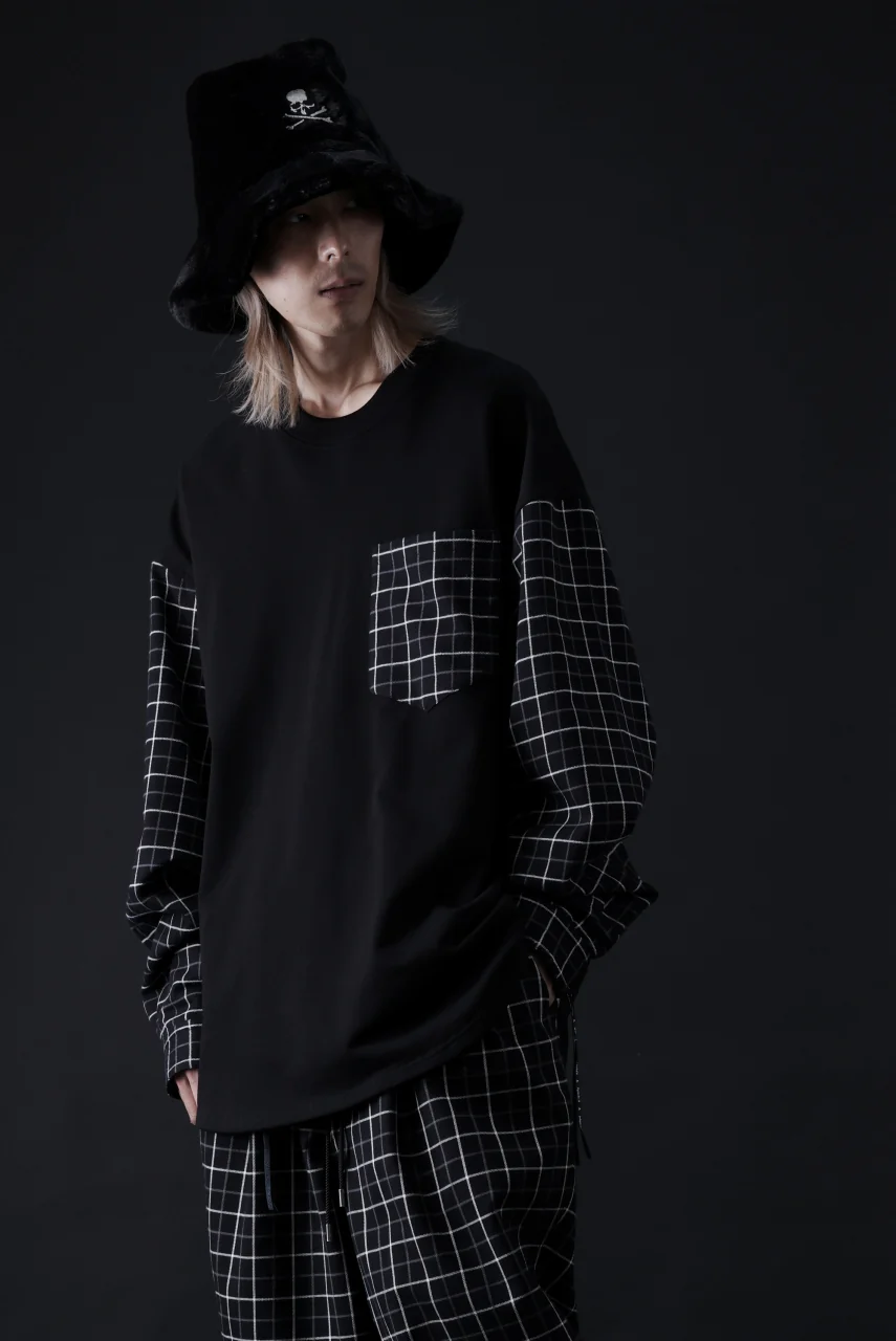 mastermind JAPAN DOCKING OVER TOPS / BOXY FIT (BLACK x BLACK PLAID) - Image 26