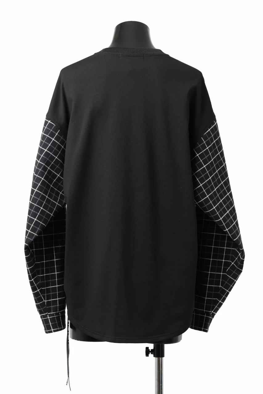 mastermind JAPAN DOCKING OVER TOPS / BOXY FIT (BLACK x BLACK PLAID) - Image 4