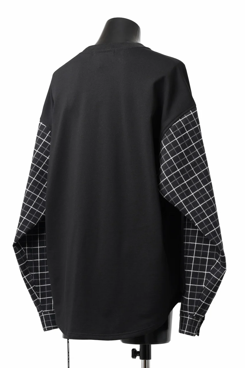 mastermind JAPAN DOCKING OVER TOPS / BOXY FIT (BLACK x BLACK PLAID) - Image 5