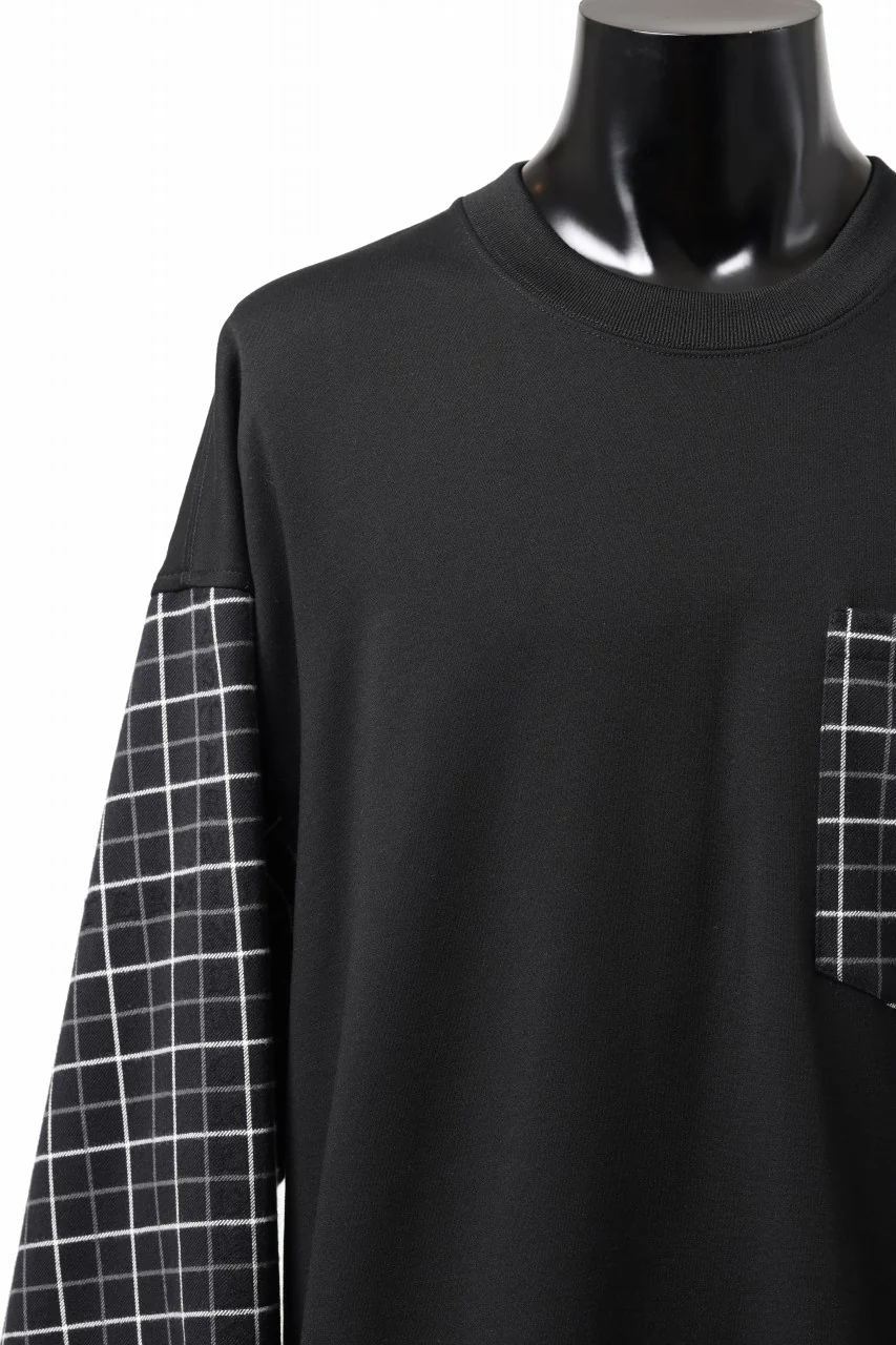 mastermind JAPAN DOCKING OVER TOPS / BOXY FIT (BLACK x BLACK PLAID) - Image 6