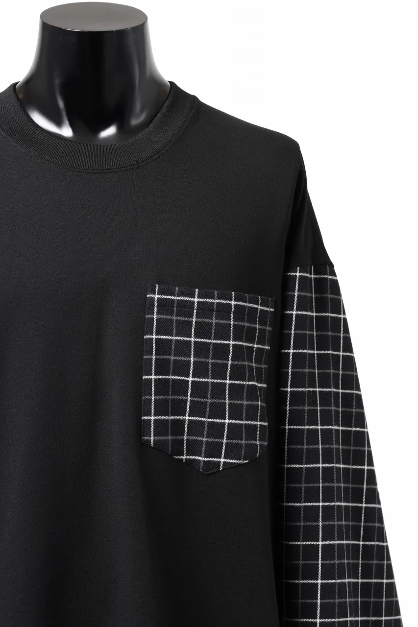 mastermind JAPAN DOCKING OVER TOPS / BOXY FIT (BLACK x BLACK PLAID) - Image 7