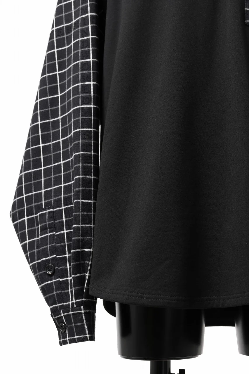 mastermind JAPAN DOCKING OVER TOPS / BOXY FIT (BLACK x BLACK PLAID) - Image 8