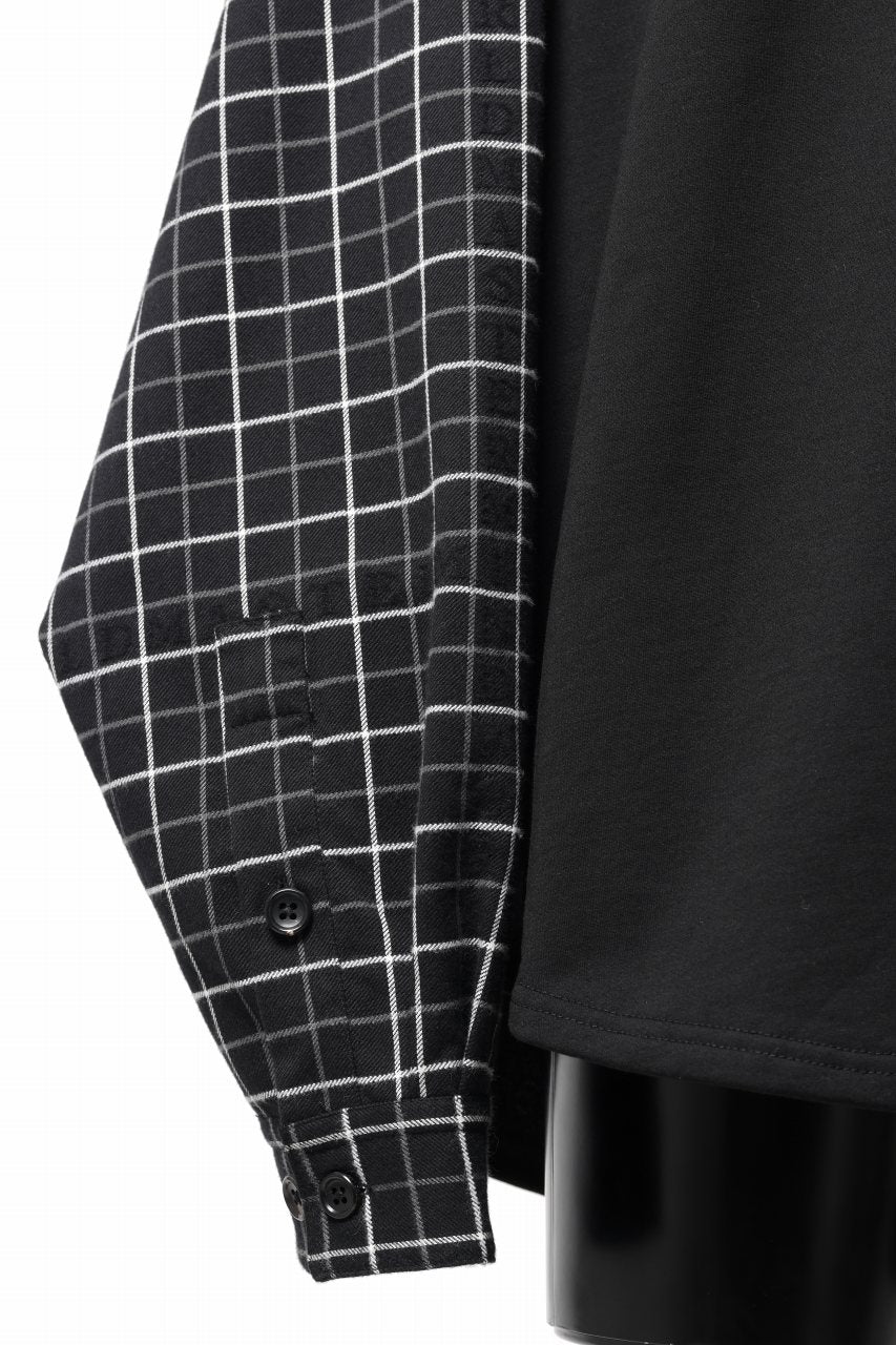 mastermind JAPAN DOCKING OVER TOPS / BOXY FIT (BLACK x BLACK PLAID) - Image 9