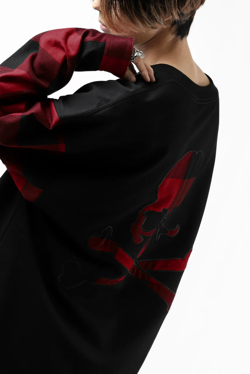 mastermind JAPAN DOCKING OVER TOPS / SWEAT+BLOCK CHECK (BLACK RED) - Image 26