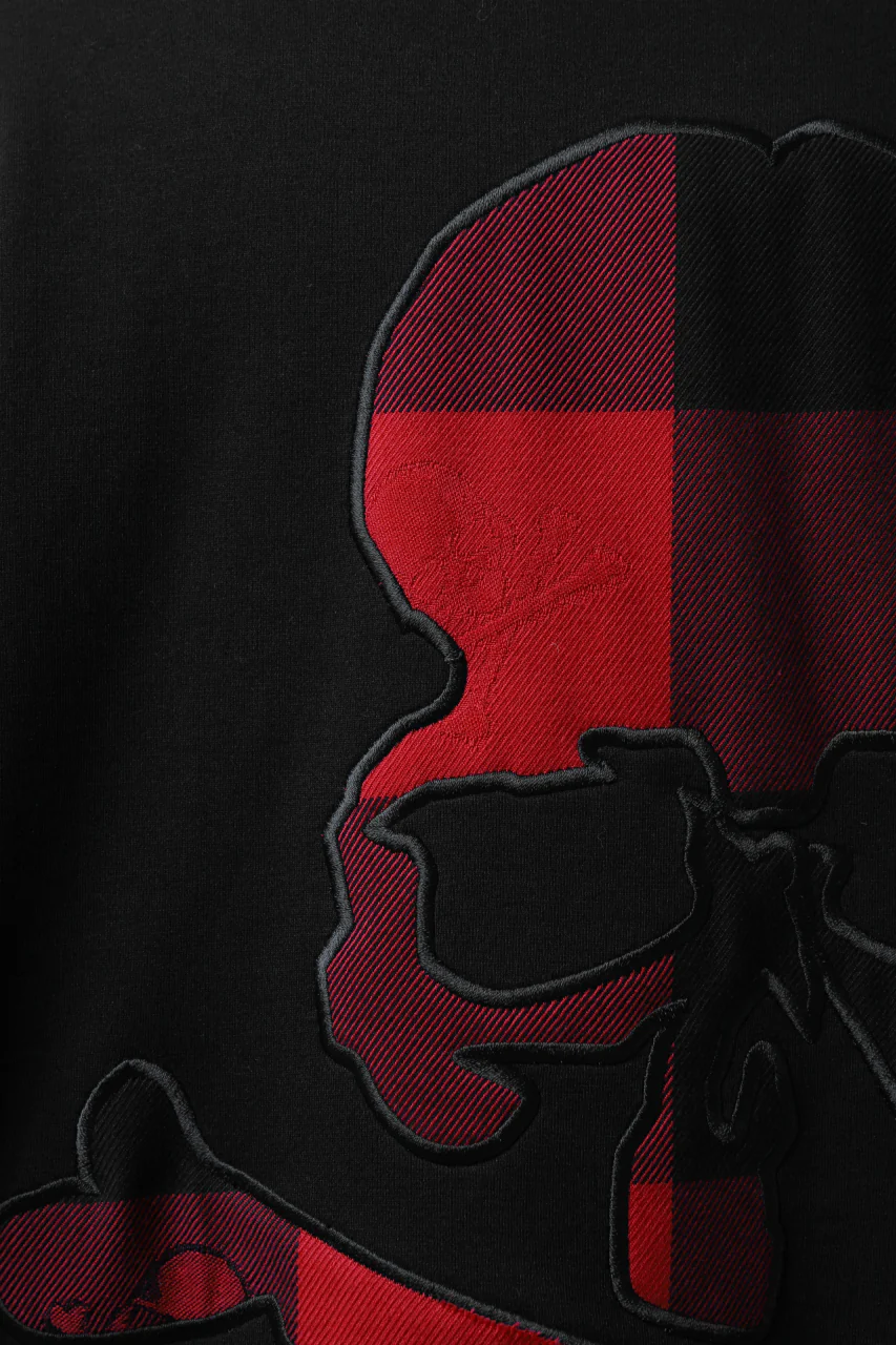 mastermind JAPAN DOCKING OVER TOPS / SWEAT+BLOCK CHECK (BLACK RED) - Image 49