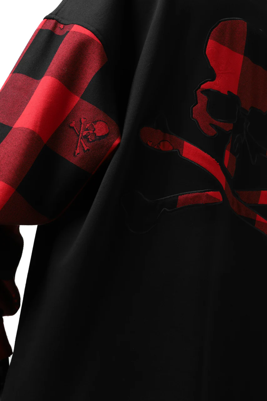 mastermind JAPAN DOCKING OVER TOPS / SWEAT+BLOCK CHECK (BLACK RED) - Image 52