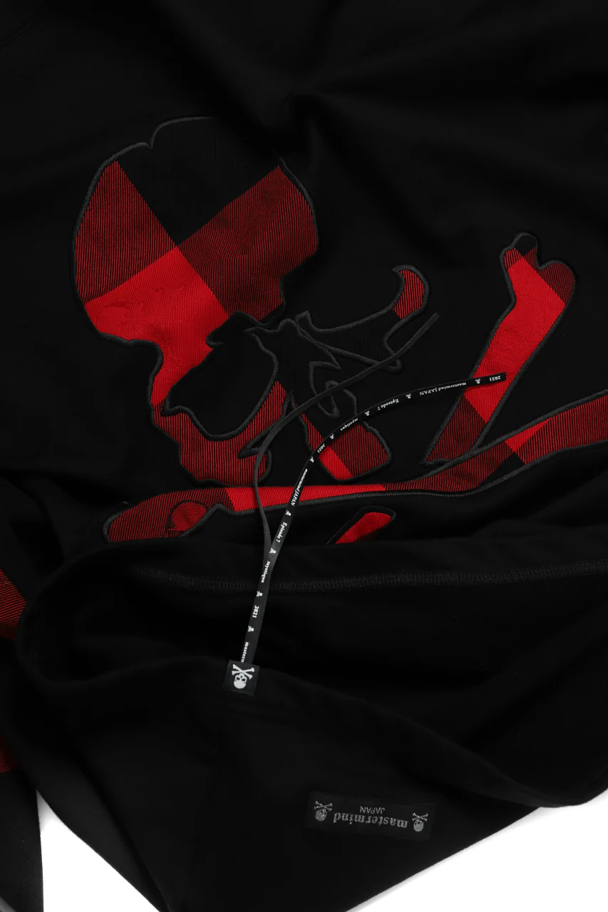 mastermind JAPAN DOCKING OVER TOPS / SWEAT+BLOCK CHECK (BLACK RED) - Image 53