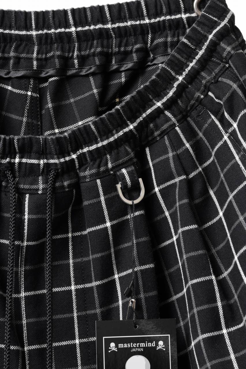 mastermind JAPAN EASY WAIST TAPERED TROUSERS (BLACK PLAID) - Image 11