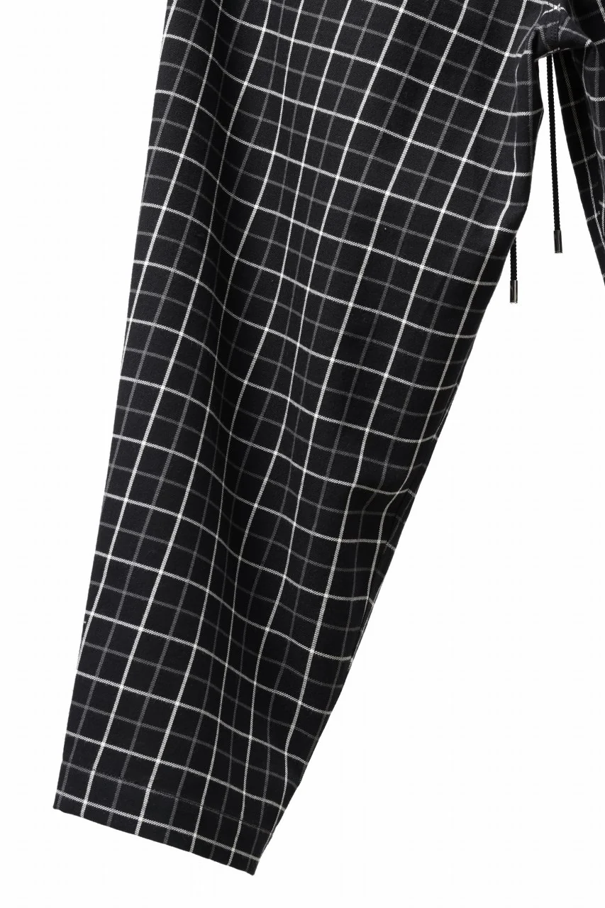 mastermind JAPAN EASY WAIST TAPERED TROUSERS (BLACK PLAID) - Image 14