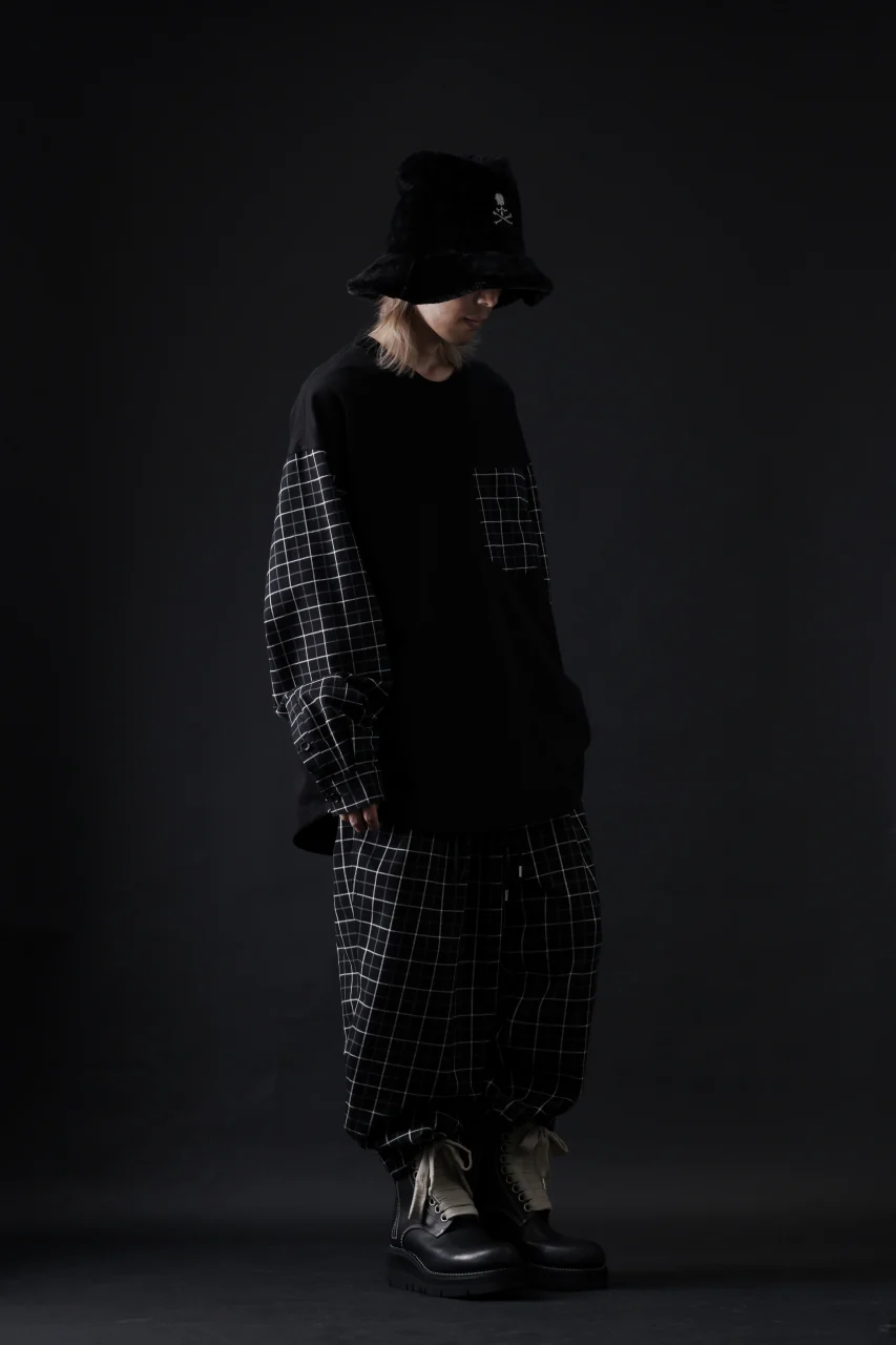 mastermind JAPAN EASY WAIST TAPERED TROUSERS (BLACK PLAID) - Image 17